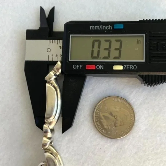 VTG Sterling Silver 925 Signed Bayanihan Modernist Panel Link Bracelet 7.25" 34g - Picture 15 of 16